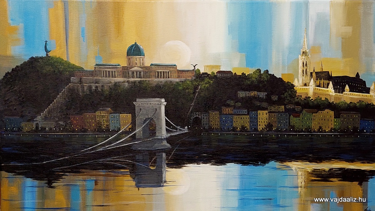 Budapest - akril vásznon 40 x 70 cm - 106.400,- Ft